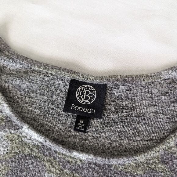 Bobeau Short Sleeve Hacci T-Shirt in Green Camo - Picture 7 of 10